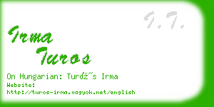 irma turos business card